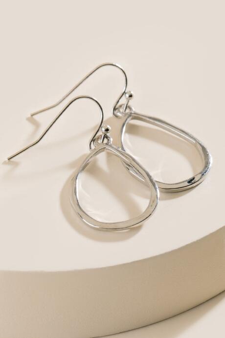 Francesca's Bailee Teardrop Earrings In Silver - Silver