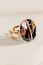 Francesca's Mia Marbled Resin Statement Ring - Multi