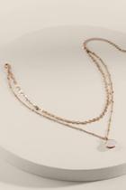 Francesca's Morgan Semi-precious Layered Necklace - Ivory