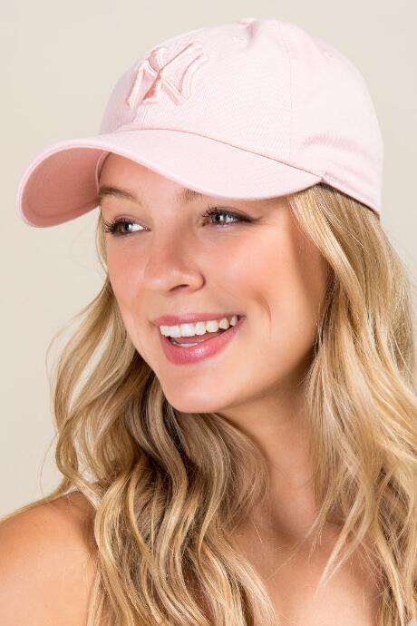 Francesca's New York Yankee Baseball Cap In Blush - Blush