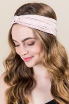 Francesca's Natalia Knotted Turban Headband - Blush