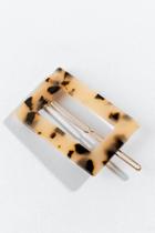 Francesca's Lily Square Milky Tort Barrette - Amber