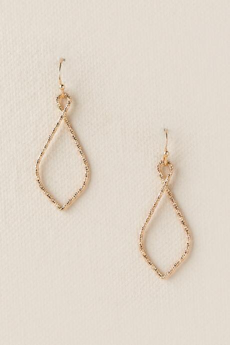 Francesca's Heidi Knife Cut Teardrop Earring - Gold