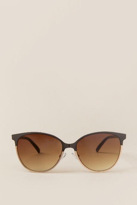 Francesca's Sunset Cat Eye Sunglasses - Brown