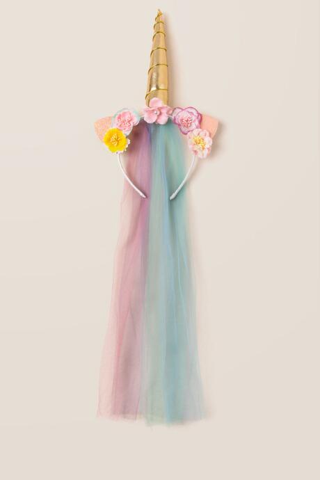 Francesca's Kalyani Floral Caticorn Headband - White