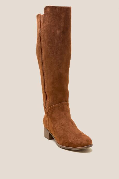 Francesca Inchess Pull On Solid Hi Shaft Boot - Cognac