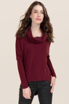 Joe B Clarie Cowl Neck Hacci Top - Wine