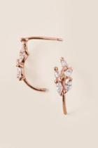 Francesca's Skyler Cubic Zirconia Stud Earring In Rose Gold - Rose/gold