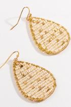 Francesca's Bethanie Beaded Teardrop Earrings - Ivory