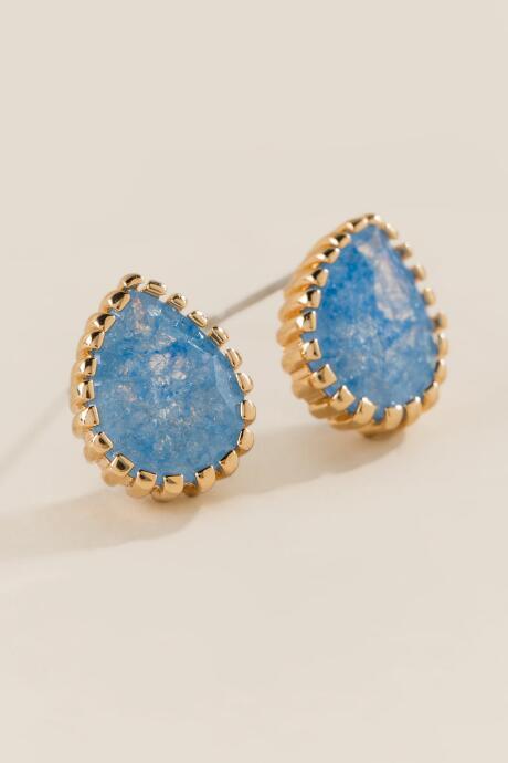 Francesca's Matilda Blue Cubiz Zirconia Stud - Blue