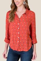 Francescas Willa Daisy Button Down - Cinnamon