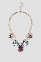 Francesca's Magnolia Jeweled Statement Necklace - Multi