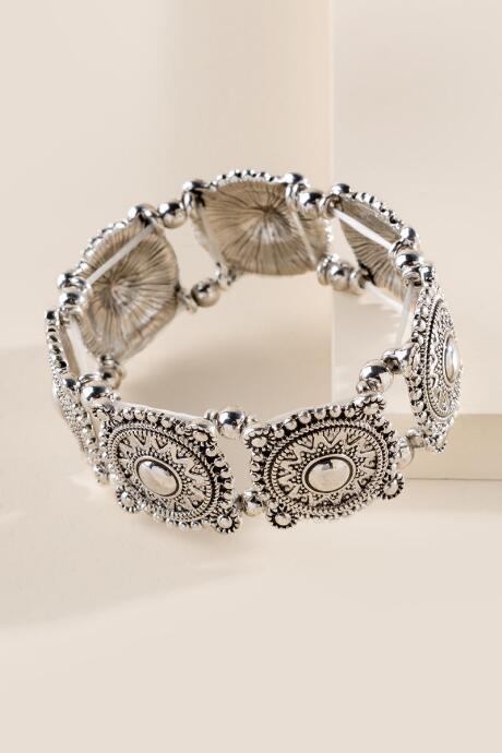 Francesca's Naomi Stretch Bracelet - Silver