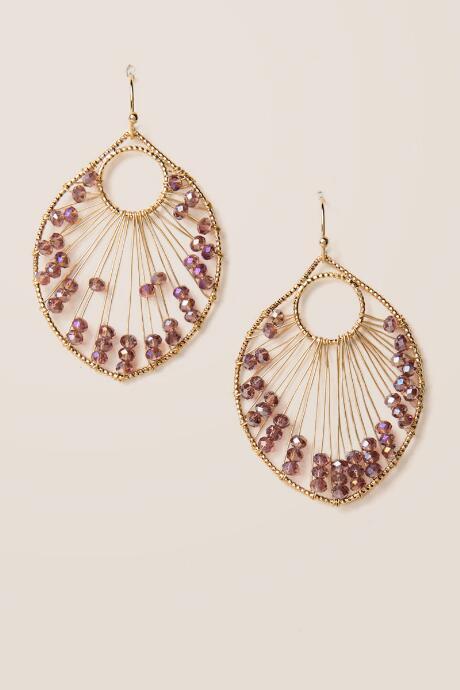 Francesca's Harmony Marquis Earrings - Mauve