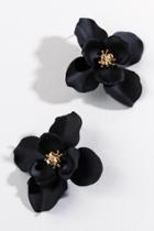 Francesca's Delilah Floral Stud In Black - Black