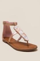 Francesca Inchess Kensie Rossey Shell T-strap Sandal - Rose/gold