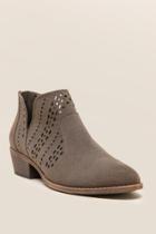 Francesca Inchess Tolla V Chop Out Ankle Boot - Olive