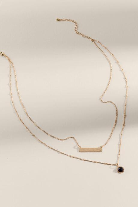 Francesca's Hallie Semi Precious Pendant Necklace - Purple