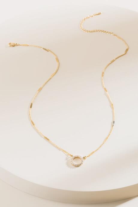Francesca's Danica Open Circle Pendant Necklace - Gold