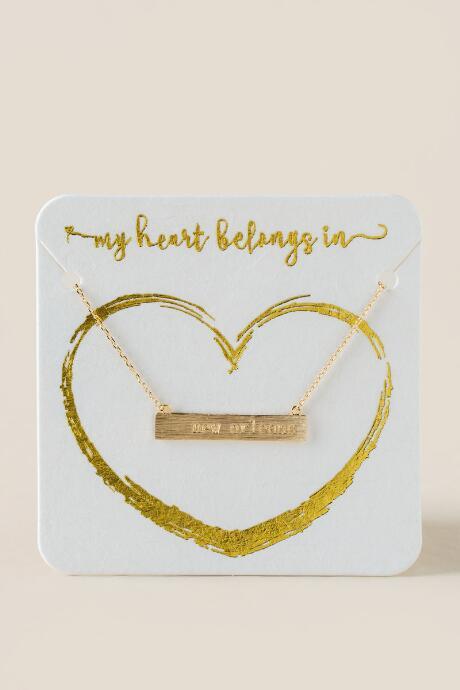 Francesca's New Orleans Bar Pendant In Gold - Gold