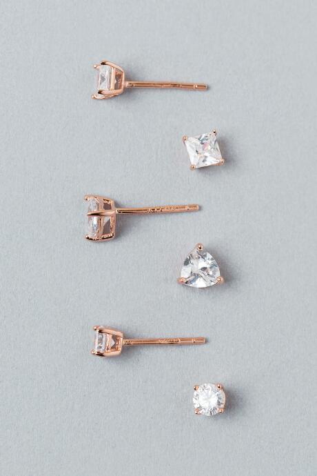 Francesca Inchess Zaylee Crystal Stud Set - Rose/gold