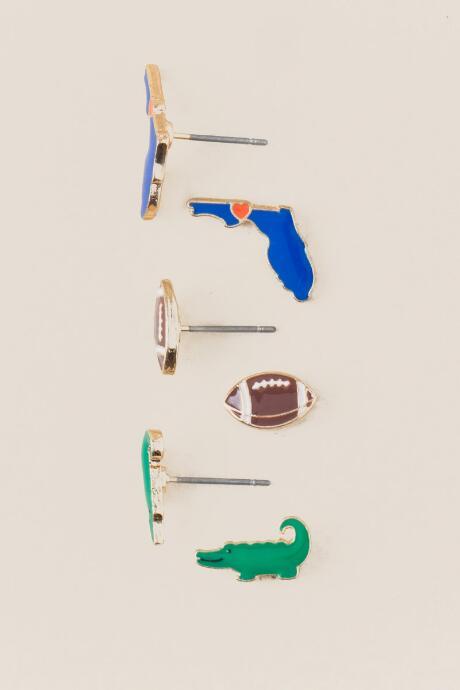 Francesca's University Of Florida Stud Earring Set - Multi