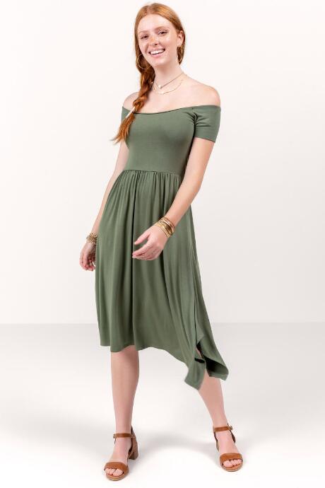 Francesca Inchess Amy Midi Dress - Olive