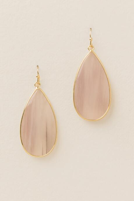 Francesca's Demi Long Teardrop Earring In Blush - Blush