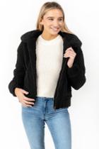 Francesca's Kelis Wubby Front Pocket Jacket - Black