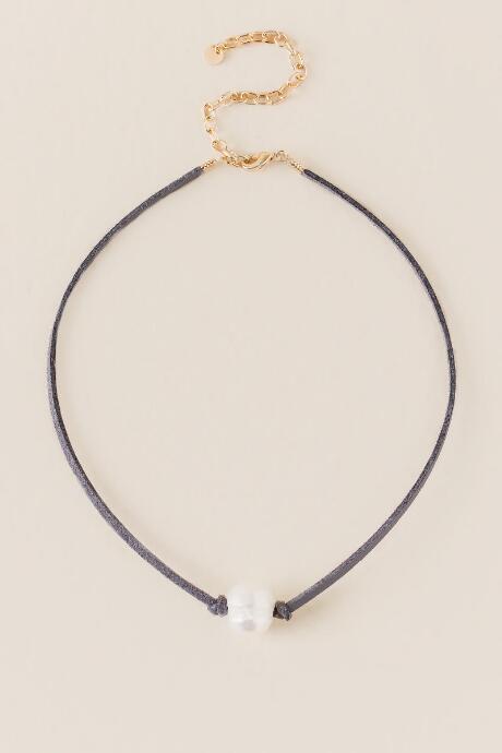 Francesca's Sahar Freshwater Pearl Choker In Gray - Gray