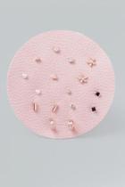 Francesca Inchess Mira Rose Gold Stud Set - Multi