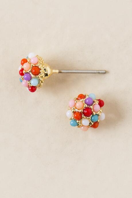 Francesca's Makenzie Dome Stud Earring In Multi - Multi