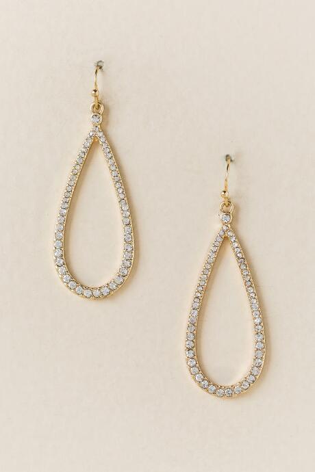 Francescas Jacks Crystal Teardrop Earring - Crystal