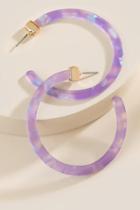 Francesca's Cassandra Resin Hoop Earrings - Lavender