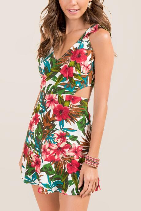 Francesca Inchess Harlow Trop A-line Cutout Dress - Fuchsia