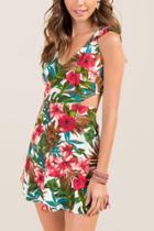 Francesca Inchess Harlow Trop A-line Cutout Dress - Fuchsia