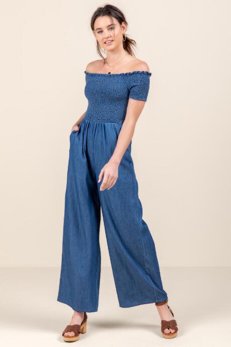 Francesca Inchess Ellison Chambray Jumpsuit - Chambray