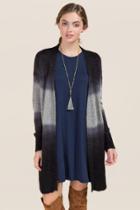 Miami Brenda Dip Dye Sweater Wrap - Black