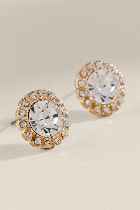 Francesca's Annabella Crystal Stud Earrings - Crystal