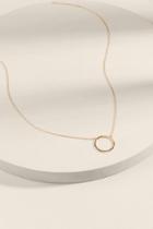 Francesca's Paulina Open Circle Pendant Necklace - Gold