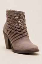 Fergalicious - Weaver Woven Ankle Bootie - Taupe