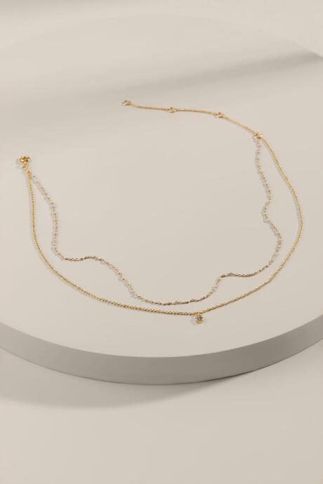 Francesca's Felicity Layered Necklace - White