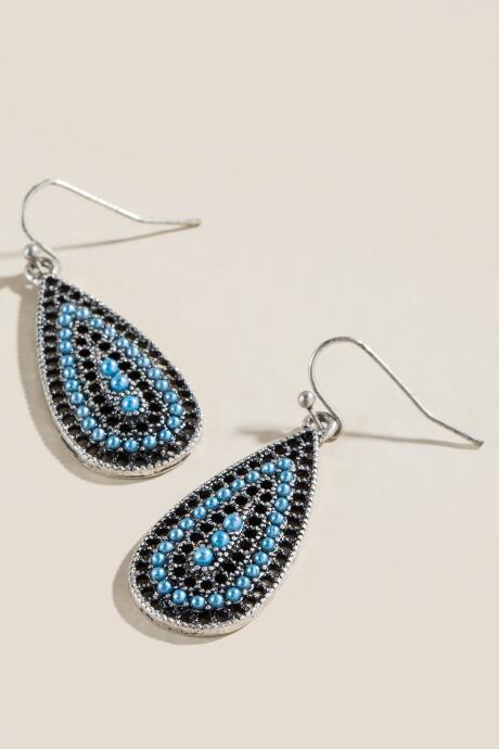 Francesca's Delaney Blue Teardrop Earrings - Periwinkle