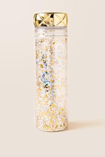 Slant Gold Sequin Tumbler
