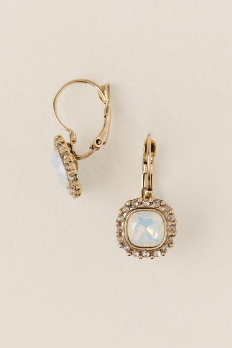 Francesca's Cadence Square Drop Earring - Blush