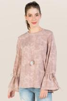 Gusb Riya Tie Dye Bell Sleeve Sweatshirt - Mauve