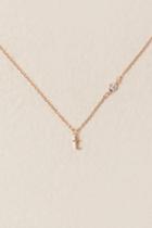 Francesca's T 14k Initial Necklace In Rose Gold - Rose/gold