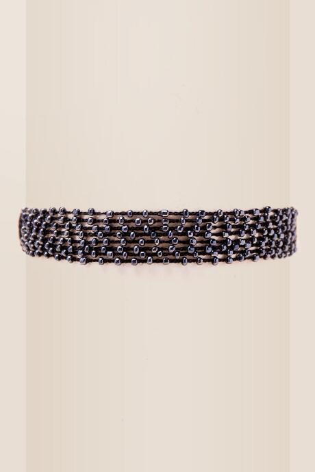Francesca's Celeste Beaded Choker - Hematite