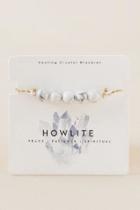 Francesca's Healing Howlite Pull Tie Bracelet - White