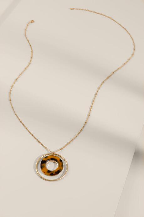 Francesca's Kailyn Open Circle Pendant Necklace - Amber
